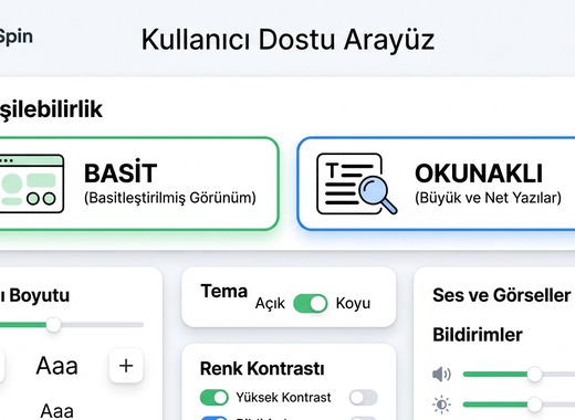 OnlySpin Kullanıcı Dostu Arayüzü